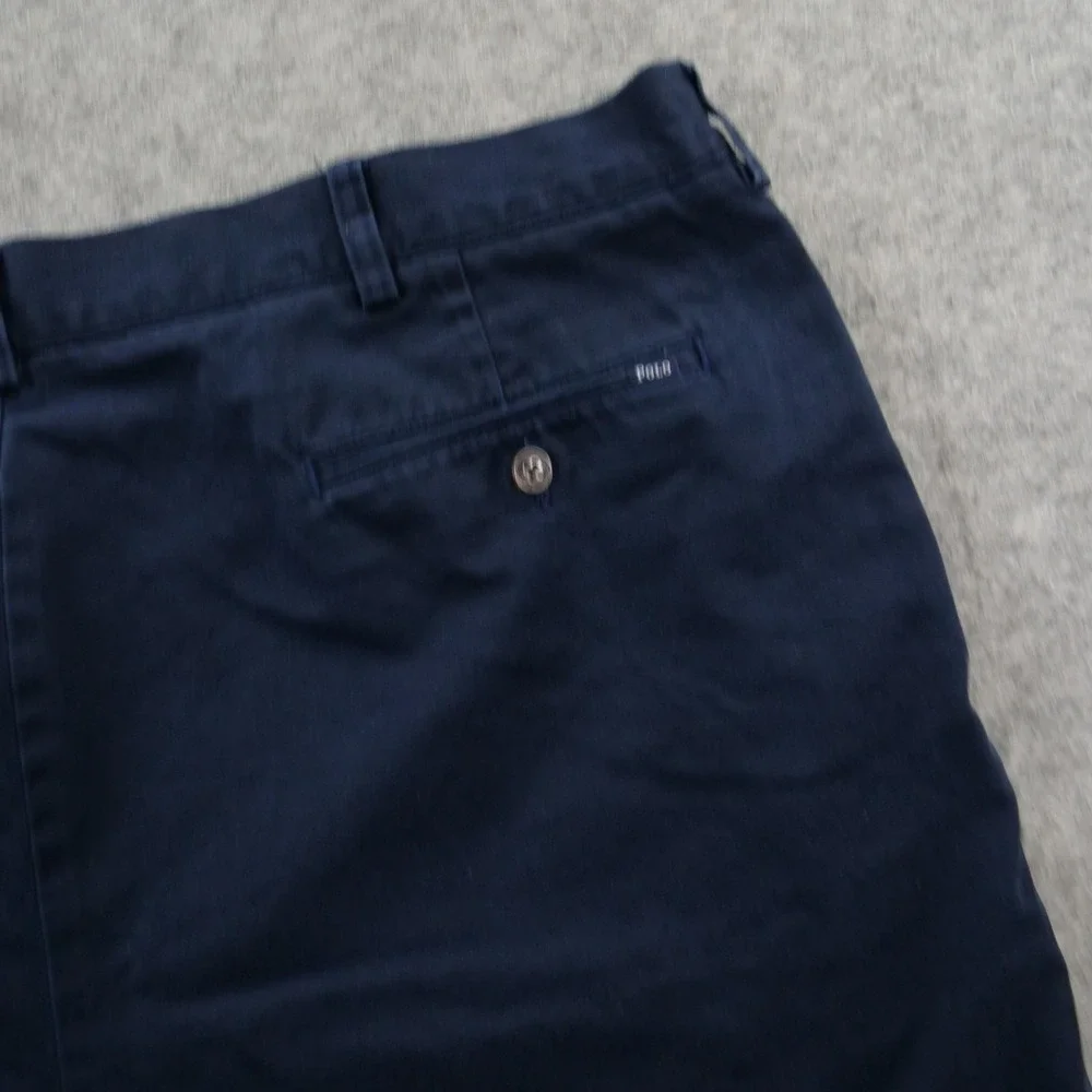Polo Ralph Lauren Shorts Mens 42  Blue Classic Pleated Chino Cotton Casual Prep